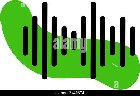 Music waves, illustration, vector on a white background. Stock Vector