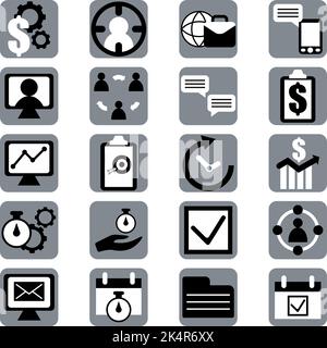 Management business, illustration, vector on a white background. Stock Vector