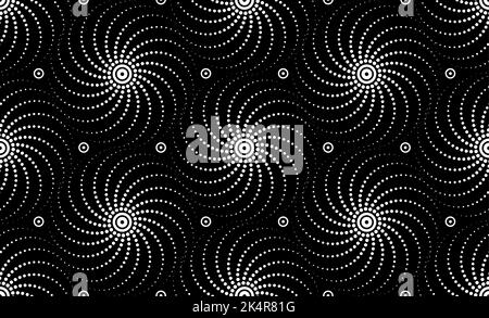 Seamless Circle halftone spiral pattern background. Radial speed lines in circle form. Fireworks explosion background. Vector illustration. Starburst Stock Vector