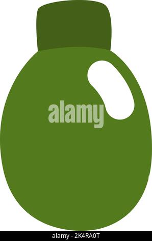 Military green bomb, illustration, vector on a white background. Stock Vector