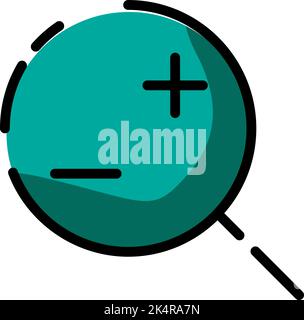 Mobile zoom, illustration, vector on a white background. Stock Vector