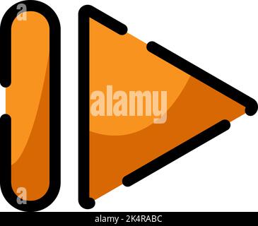 Mobile fastforward, illustration, vector on a white background. Stock Vector