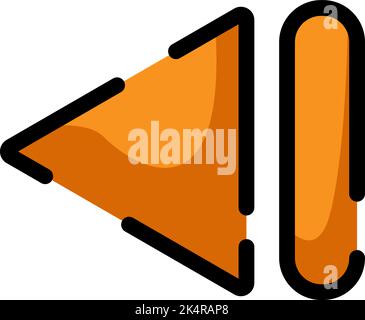 Mobile rewind, illustration, vector on a white background. Stock Vector