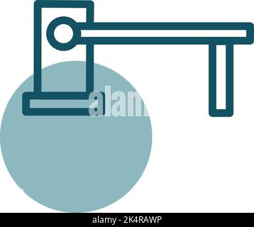 Shopping mall parking ramp, illustration, vector on a white background. Stock Vector