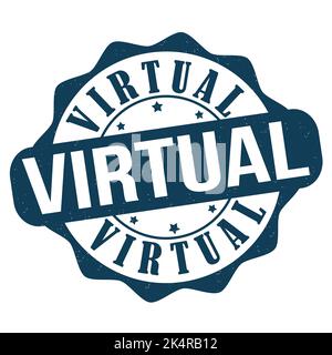 Virtual grunge rubber stamp on white background, vector illustration Stock Vector