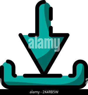 Mobile download, illustration, vector on a white background. Stock Vector