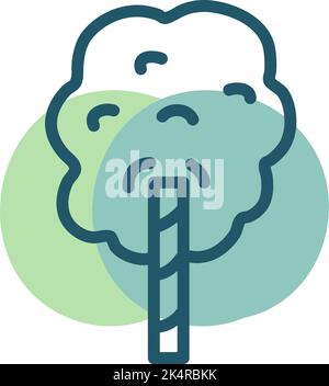 Isolated cotton candy amusement park icon Vector Stock Vector Image ...