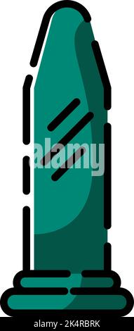 Police bullet, illustration, vector on a white background. Stock Vector