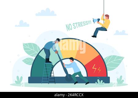 https://l450v.alamy.com/450v/2k4rccx/stress-level-solution-and-tension-decrease-vector-illustration-cartoon-tiny-people-reduce-pressure-of-office-problems-and-overload-with-emotions-push-arrow-of-indicator-from-bad-to-good-mood-2k4rccx.jpg