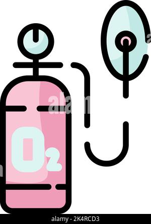 Corona oxygen tank, illustration, vector on a white background. Stock Vector