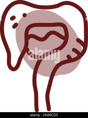Colone health, illustration, vector on a white background. Stock Vector
