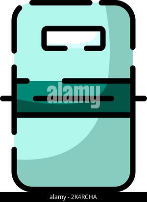 Police shield, illustration, vector on a white background. Stock Vector