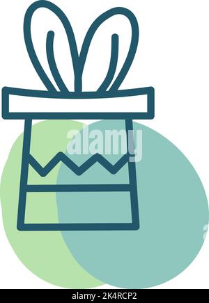 Amusement park bunny in a hat, illustration, vector on a white background. Stock Vector