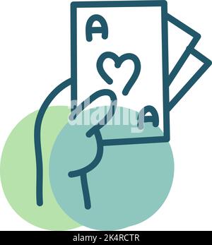 Amusement park playing cards, illustration, vector on a white background. Stock Vector
