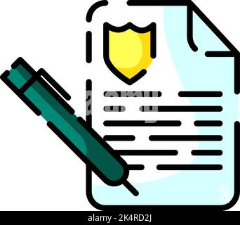Police report, illustration, vector on a white background. Stock Vector