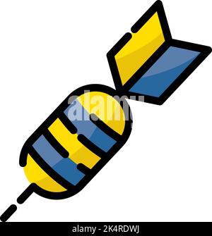 Dart toy, illustration, vector on a white background. Stock Vector