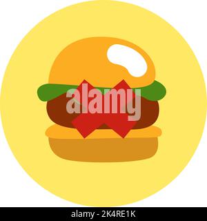 No burgers diet, illustration, vector on a white background. Stock Vector