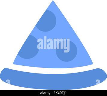 Take away pizza, illustration, vector on a white background. Stock Vector
