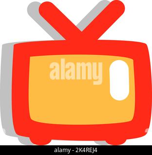Travel TV, illustration, vector on a white background. Stock Vector
