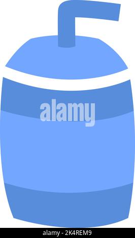 Take away soda drink, illustration, vector on a white background. Stock Vector