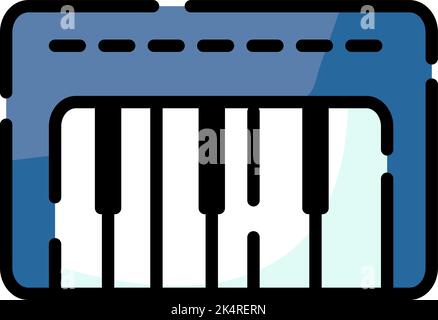 Piano toy, illustration, vector on a white background. Stock Vector