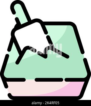 Pet shop sandbox, illustration, vector on a white background. Stock Vector