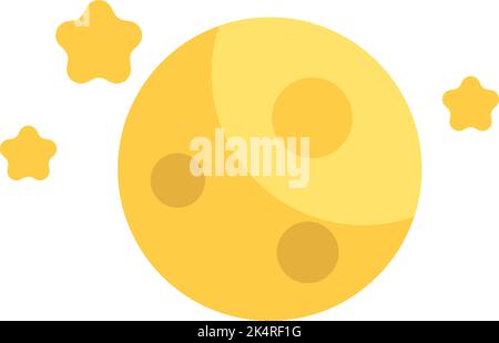 Full moon, illustration, vector on a white background. Stock Vector