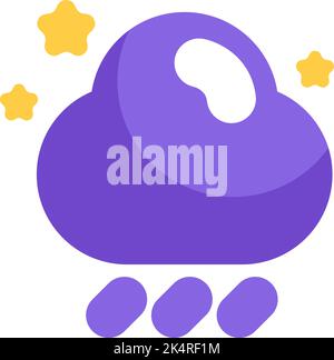 Night rain, illustration, vector on a white background. Stock Vector