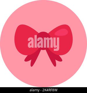 Red bow, illustration, vector on a white background. Stock Vector