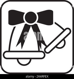 Celebration bells, illustration, vector on a white background. Stock Vector