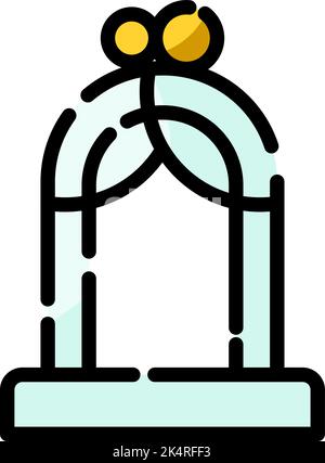 Wedding altar, illustration, vector on a white background. Stock Vector
