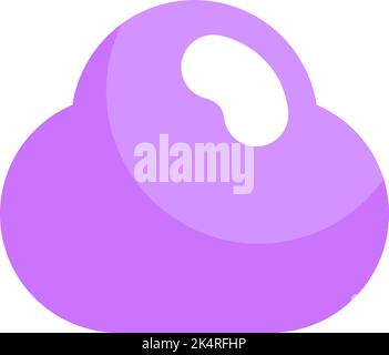Purple cloud, illustration, vector on a white background. Stock Vector