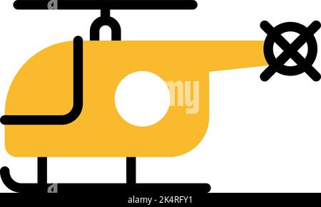 Army helicopter, illustration, vector on a white background. Stock Vector