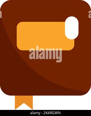 Evening book reading, illustration, vector on a white background. Stock Vector