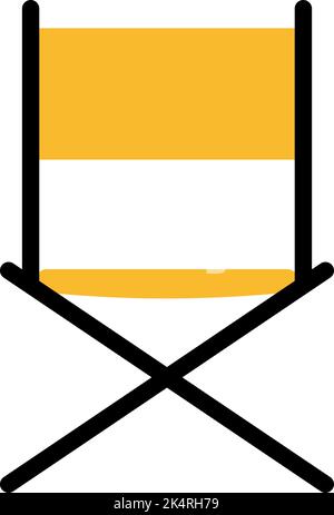 Camping chair, illustration, vector on a white background. Stock Vector