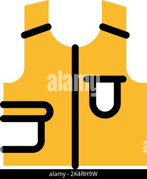 Camping vest, illustration, vector on a white background. Stock Vector
