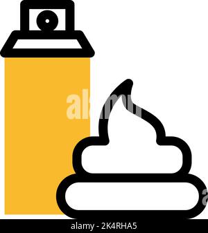 Bathroom shaving foam, illustration, vector on a white background. Stock Vector
