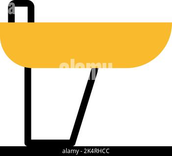 Bathroom bidet, illustration, vector on a white background. Stock Vector