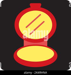 Face powder, illustration, vector on a white background. Stock Vector