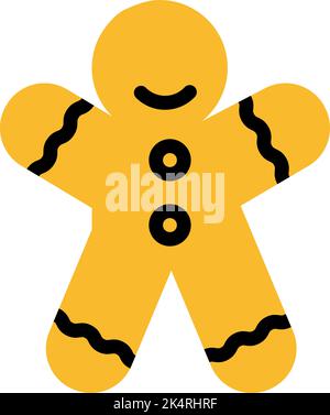 Christmas cookie, illustration, vector on a white background. Stock Vector
