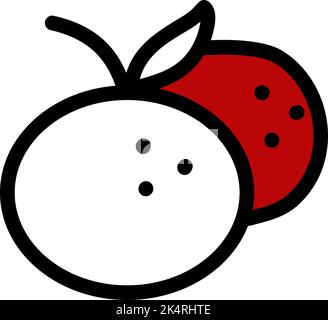 Chinese apples, illustration, vector on a white background. Stock Vector