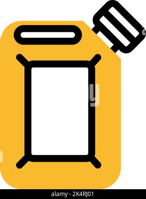 Camping fuel can, illustration, vector on a white background. Stock Vector