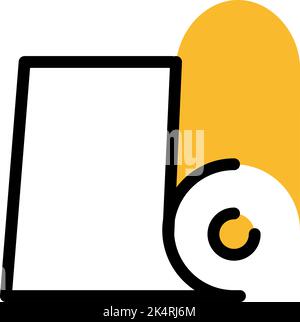 Textile roll, illustration, vector on a white background. Stock Vector