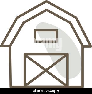 Farm house, illustration, vector on a white background. Stock Vector