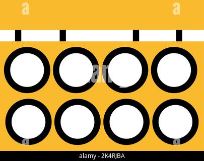 Cosmetic eyeshadow palette, illustration, vector on a white background. Stock Vector