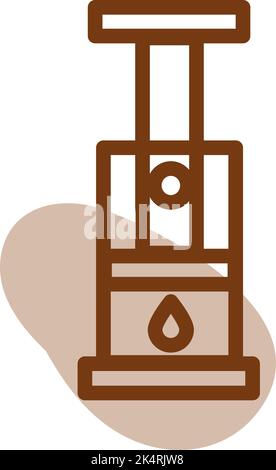 Electric tea maker, illustration, vector on a white background. Stock Vector