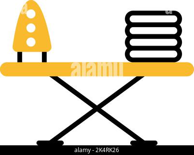 Ironing board, illustration, vector on a white background. Stock Vector
