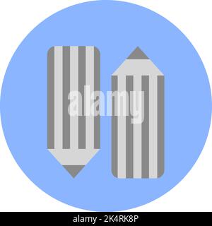Education pens, illustration, vector on a white background. Stock Vector