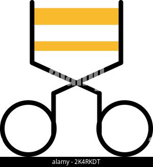Cosmetic eyelash curler, illustration, vector on a white background. Stock Vector