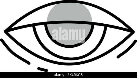 Magic eye, illustration, vector on a white background. Stock Vector